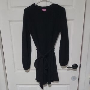 Francesca's mi ami Like New Women's Crew Neck Sweater Dress Removable Tie Belt